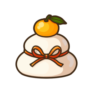 鏡餅の透過イラスト