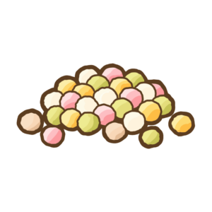 ひなあられの透過イラスト