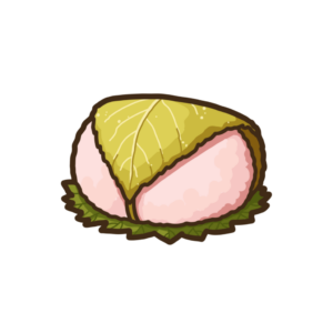 桜餅の透過イラスト