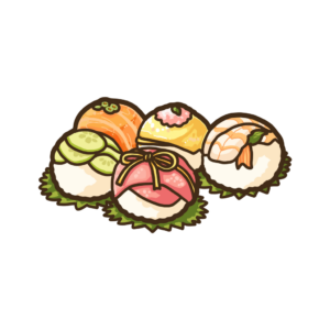 てまり寿司の透過イラスト