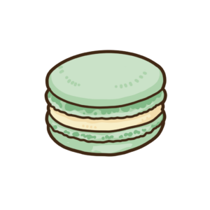 緑のマカロンの透過イラスト