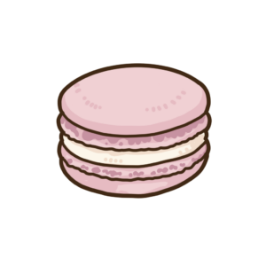 ピンクのマカロンの透過イラスト