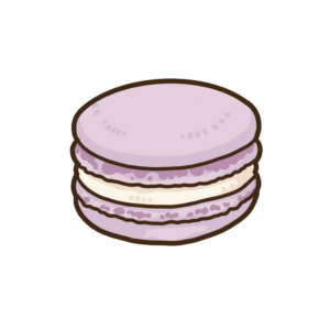 紫のマカロンの透過イラスト