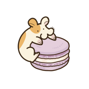 紫のマカロンの透過イラスト