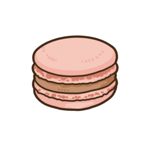 赤いマカロンの透過イラスト