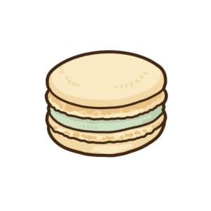 黄色いマカロンの透過イラスト