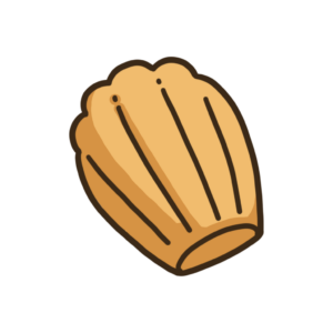 マドレーヌの透過イラスト