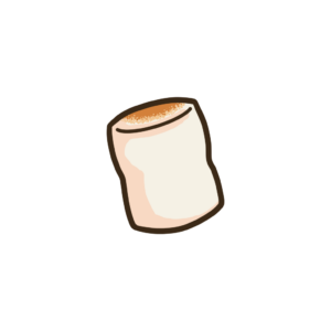 焼きマシュマロの透過イラスト