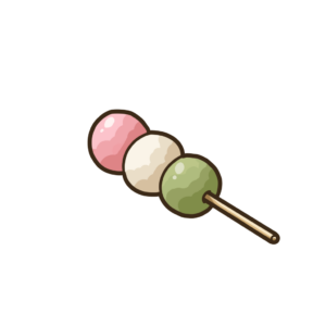 三色団子の透過イラスト