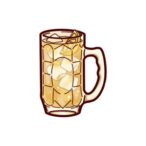ハイボールの透過イラスト